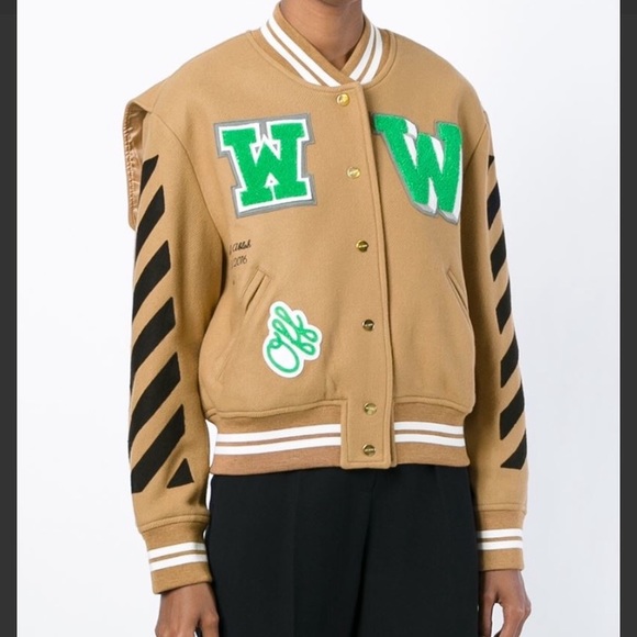 off white bomber jacket womens